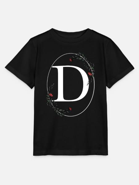 Buchstabe D - Stanley/Stella Kinder T-Shirt MINI CREATOR - Schwarz