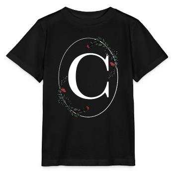 Buchstabe C - Stanley/Stella Kinder T-Shirt MINI CREATOR  - Schwarz - Vorne - Mikhail (115cm)