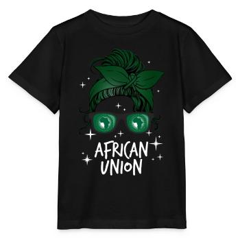 African Union - Stanley/Stella MINI CREATOR Kids’ T-Shirt - black - Front - Mikhail (115cm)