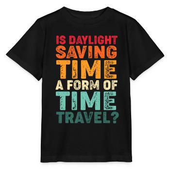 Voyage dans le temps - T-shirt bio MINI CREATOR Stanley/Stella Enfant - noir - Devant - Mikhail (115cm)