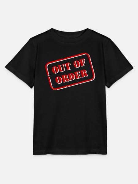 OUT OF ORDER - aesthatic - line art - Stanley/Stella MINI CREATOR Kids’ T-Shirt - black