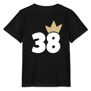 38 Krone Nummer 38 - Stanley/Stella Kinder T-Shirt MINI CREATOR  - Schwarz - Vorne - Mikhail (115cm)