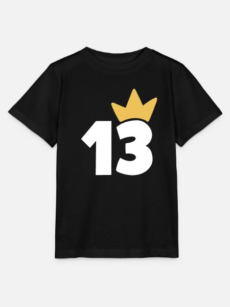 13 Krone Nummer 13 - Stanley/Stella Kinder T-Shirt MINI CREATOR - Schwarz
