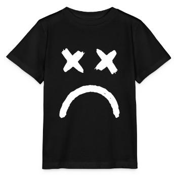 Smiley Yeux croisés Smiley triste - T-shirt bio MINI CREATOR Stanley/Stella Enfant - noir - Devant - Mikhail (115cm)