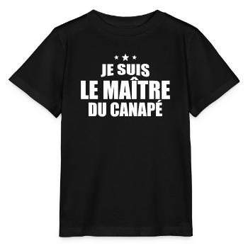 Je Suis Le Maître Du Canapé - T-shirt bio MINI CREATOR Stanley/Stella Enfant - noir - Devant - Mikhail (115cm)