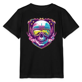 Ski Ski Goggles Skull - Stanley/Stella MINI CREATOR Kids’ T-Shirt - black - Front - Mikhail (115cm)