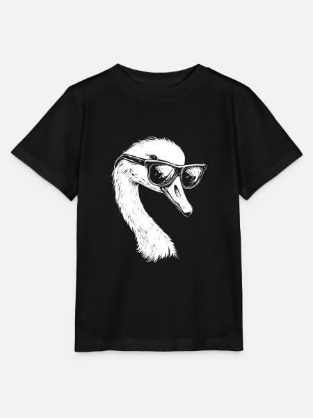Cool Schwan Sonnenbrille Sommer - Stanley/Stella Kinder T-Shirt MINI CREATOR - Schwarz