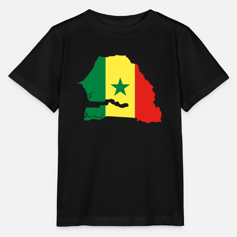 Sénégal carte drapeau drapeau - T-shirt bio MINI CREATOR Stanley/Stella Enfant - noir