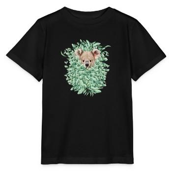 Koala Bear dans la forêt d’eucalyptus - T-shirt bio MINI CREATOR Stanley/Stella Enfant - noir - Devant - Mikhail (115cm)