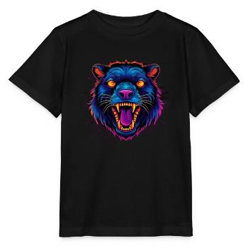 Screaming animal - Stanley/Stella MINI CREATOR Kids’ T-Shirt - black - Front - Mikhail (115cm)