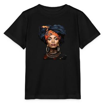 Stolze schwarze Frau - Stanley/Stella Kinder T-Shirt MINI CREATOR  - Schwarz - Vorne - Mikhail (115cm)