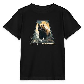 Parc national Jasper - T-shirt bio MINI CREATOR Stanley/Stella Enfant - noir - Devant - Mikhail (115cm)