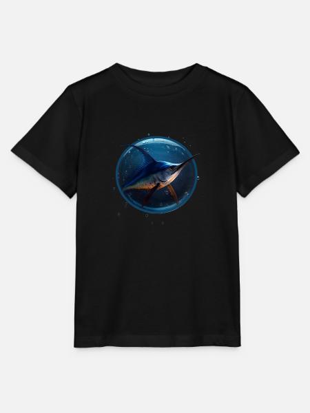Marlin in blue Water - Stanley/Stella Kinder T-Shirt MINI CREATOR - Schwarz