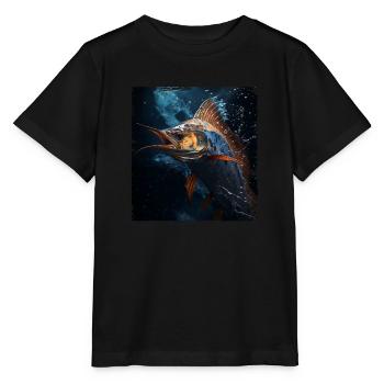 Marlin under Water retro style - Stanley/Stella MINI CREATOR Kids’ T-Shirt - black - Front - Mikhail (115cm)