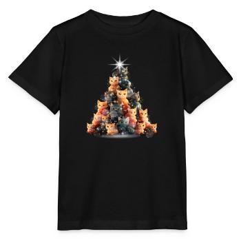 Arbre à chat pétillant - T-shirt bio MINI CREATOR Stanley/Stella Enfant - noir - Devant - Mikhail (115cm)