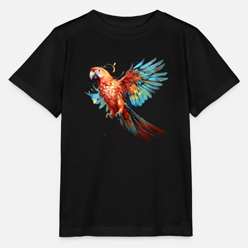 colorful parrot - Stanley/Stella Kinder T-Shirt MINI CREATOR - Schwarz