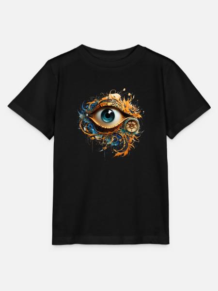 Steam Punk Eye - Stanley/Stella Kinder T-Shirt MINI CREATOR - Schwarz