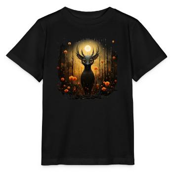 Süsses Rehkitz - Stanley/Stella Kinder T-Shirt MINI CREATOR  - Schwarz - Vorne - Mikhail (115cm)