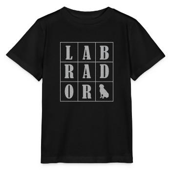 Labrador Hund Labrador - Stanley/Stella Kinder T-Shirt MINI CREATOR  - Schwarz - Vorne - Mikhail (115cm)
