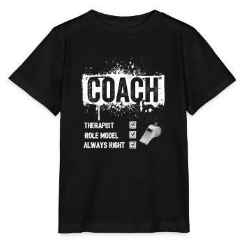 Coach Therapist Role Model Always Right - Stanley/Stella MINI CREATOR Kids’ T-Shirt - black - Front - Mikhail (115cm)
