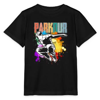 Parkour - Stanley/Stella Kinder T-Shirt MINI CREATOR  - Schwarz - Vorne - Mikhail (115cm)