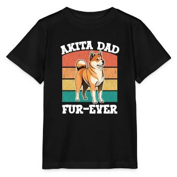 Akita Papa Pelz Ever - Stanley/Stella Kinder T-Shirt MINI CREATOR  - Schwarz - Vorne - Mikhail (115cm)