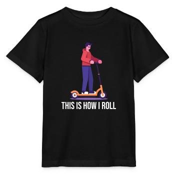 Rollerfahren So rolle ich - Stanley/Stella Kinder T-Shirt MINI CREATOR  - Schwarz - Vorne - Mikhail (115cm)