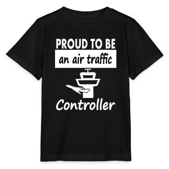 Je suis un contrôleur d’inondation Airport Airplane Gift Idea - T-shirt bio MINI CREATOR Stanley/Stella Enfant - noir - Devant - Mikhail (115cm)