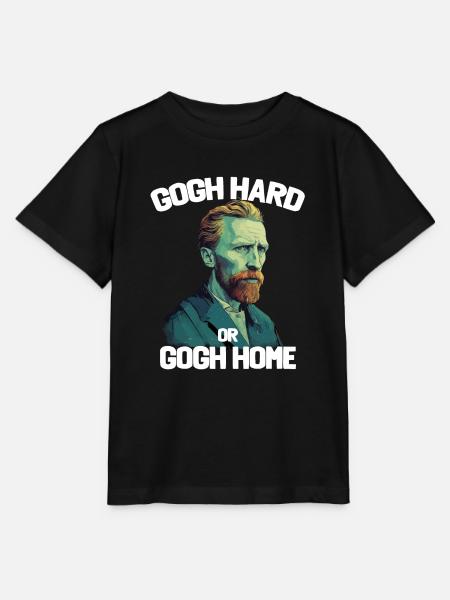 Gogh Hard oder Gogh Home - Stanley/Stella Kinder T-Shirt MINI CREATOR - Schwarz