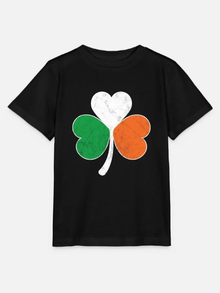 Kleeblatt mit irischer Flagge - Stanley/Stella Kinder T-Shirt MINI CREATOR  - Schwarz