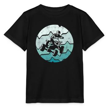VTT Biker Retro Design Quad Quad Quad Quad - T-shirt bio MINI CREATOR Stanley/Stella Enfant - noir - Devant - Mikhail (115cm)