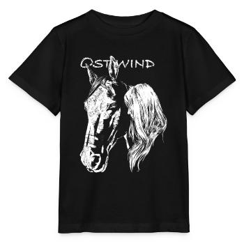 OSTWIND Aufbruch Nach Ora Pferdekopf Porträt - Stanley/Stella Kinder T-Shirt MINI CREATOR  - Schwarz - Vorne - Mikhail (115cm)