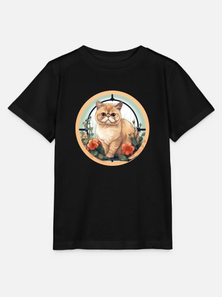 Exotische Kurzhaarkatze - Stanley/Stella Kinder T-Shirt MINI CREATOR - Schwarz