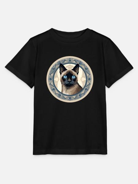 Siamkatze - Stanley/Stella Kinder T-Shirt MINI CREATOR - Schwarz