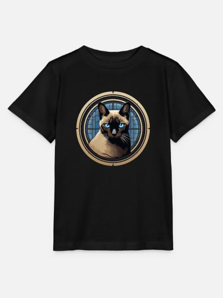 Siamkatze - Stanley/Stella Kinder T-Shirt MINI CREATOR - Schwarz