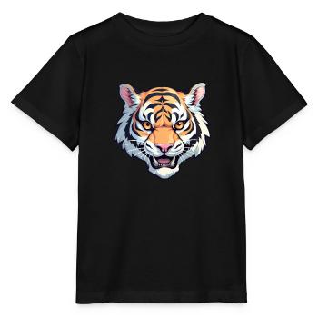Tigre, Tête De Tigre - T-shirt bio MINI CREATOR Stanley/Stella Enfant - noir - Devant - Mikhail (115cm)