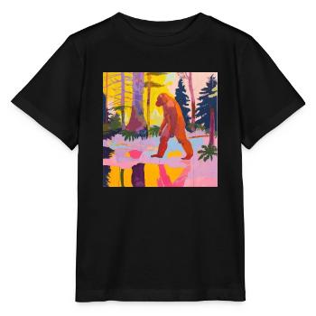 BigFoot big foot sasquatch - Stanley/Stella Kinder T-Shirt MINI CREATOR  - Schwarz - Vorne - Mikhail (115cm)