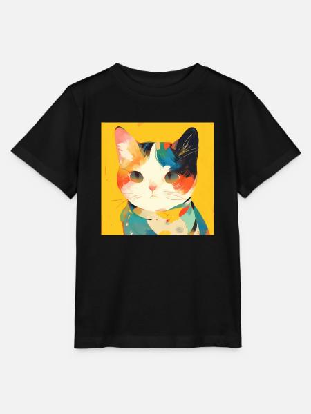 Katze, katzenmotiv - Stanley/Stella Kinder T-Shirt MINI CREATOR - Schwarz