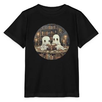 Ghost Reading Book Library - Stanley/Stella MINI CREATOR Kids’ T-Shirt - black - Front - Mikhail (115cm)