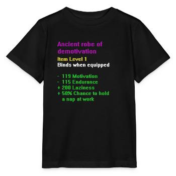 Robe of demotivation - Stanley/Stella MINI CREATOR Kids’ T-Shirt - black - Front - Mikhail (115cm)