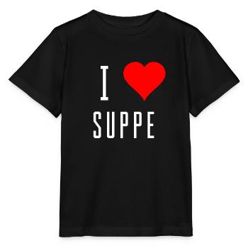 J'adore la soupe amant soupe idée cadeau - T-shirt bio MINI CREATOR Stanley/Stella Enfant - noir - Devant - Mikhail (115cm)