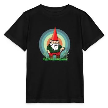 Böser und gemeiner Gartenzwerg Gnom Zwerg - Stanley/Stella Kinder T-Shirt MINI CREATOR  - Schwarz - Vorne - Mikhail (115cm)