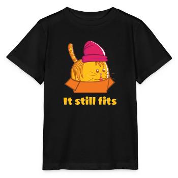 Il convient toujours - Chat épais dans le carton - T-shirt bio MINI CREATOR Stanley/Stella Enfant - noir - Devant - Mikhail (115cm)