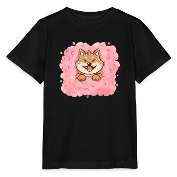 Cotton Candy Shiba Inu - Stanley/Stella MINI CREATOR Kids’ T-Shirt - black - Front - Mikhail (115cm)