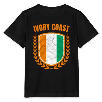 Côte d’Ivoire - T-shirt bio MINI CREATOR Stanley/Stella Enfant - noir - Devant - Mikhail (115cm)