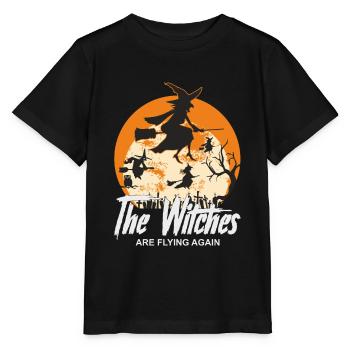 Halloween Les sorcières volent à nouveau - T-shirt bio MINI CREATOR Stanley/Stella Enfant - noir - Devant - Mikhail (115cm)