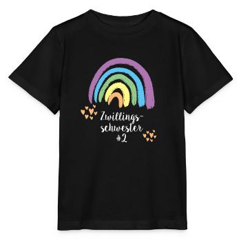 ZWILLINGSSCHWESTER #2 - ZWILLINGE - GESCHWISTER - Stanley/Stella Kinder T-Shirt MINI CREATOR  - Schwarz - Vorne - Mikhail (115cm)