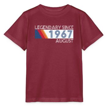 Retro SiFi Legendary since August 1967 - Geburtsta - Stanley/Stella Kinder T-Shirt MINI CREATOR  - Burgunderrot - Vorne - Kain (125cm)