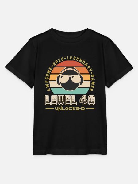 Level 40 - T-shirt bio MINI CREATOR Stanley/Stella Enfant - noir