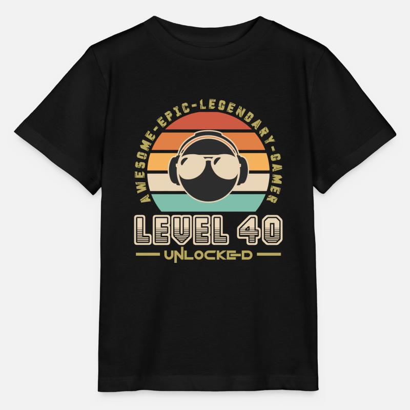 Level 40 - T-shirt bio MINI CREATOR Stanley/Stella Enfant - noir